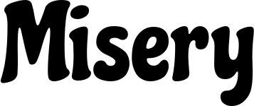 Vorschau des Bootsnamens "Misery" als Schriftzug für "Bootsbeschriftung Neu 41"
