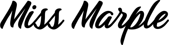 Vorschau des Bootsnamens "Miss Marple" als Schriftzug für "Bootsbeschriftung Klassisch 48"