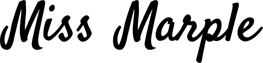 Vorschau des Bootsnamens "Miss Marple" als Schriftzug für "Bootsbeschriftung Klassisch 96"