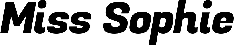 Vorschau des Bootsnamens "Miss Sophie" als Schriftzug für "Bootsbeschriftung Kursiv 04"