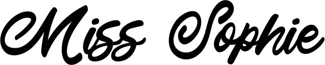 Vorschau des Bootsnamens "Miss Sophie" als Schriftzug für "Bootsbeschriftung Klassisch 102"