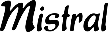 Vorschau des Bootsnamens "Mistral" als Schriftzug für "Bootsbeschriftung Klassisch 15"
