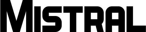 Vorschau des Bootsnamens "Mistral" als Schriftzug für "Bootsbeschriftung Neu 34"