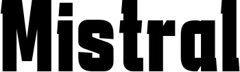 Vorschau des Bootsnamens "Mistral" als Schriftzug für "Bootsbeschriftung Fett 41"