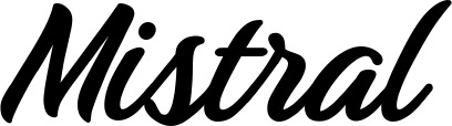 Vorschau des Bootsnamens "Mistral" als Schriftzug für "Bootsbeschriftung Klassisch 48"