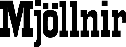 Vorschau des Bootsnamens "Mjöllnir" als Schriftzug für "Bootsbeschriftung Neu 28"