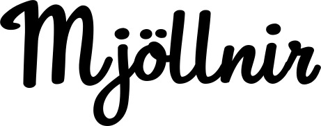 Vorschau des Bootsnamens "Mjöllnir" als Schriftzug für "Bootsbeschriftung Klassisch 75"