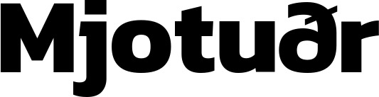 Vorschau des Bootsnamens "Mjotuðr" als Schriftzug für "Bootsbeschriftung Fett 20"