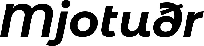 Vorschau des Bootsnamens "Mjotuðr" als Schriftzug für "Style Kursiv 07"