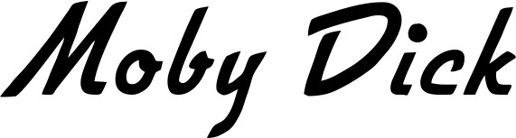 Vorschau des Bootsnamens "Moby Dick" als Schriftzug für "Bootsbeschriftung Klassisch 66"