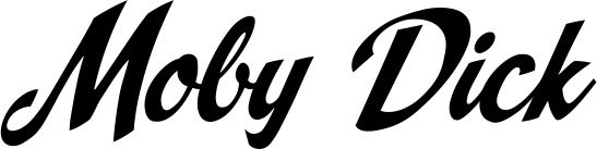 Vorschau des Bootsnamens "Moby Dick" als Schriftzug für "Bootsbeschriftung Klassisch 29"