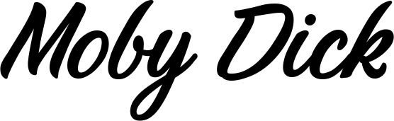 Vorschau des Bootsnamens "Moby Dick" als Schriftzug für "Bootsbeschriftung Klassisch 48"