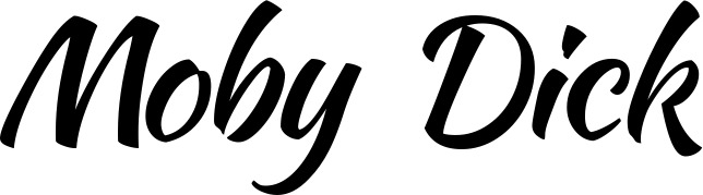 Vorschau des Bootsnamens "Moby Dick" als Schriftzug für "Bootsbeschriftung Klassisch 73"