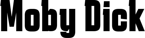 Vorschau des Bootsnamens "Moby Dick" als Schriftzug für "Bootsbeschriftung Fett 41"
