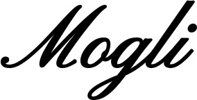Vorschau des Bootsnamens "Mogli" als Schriftzug für "Bootsbeschriftung Klassisch 107"