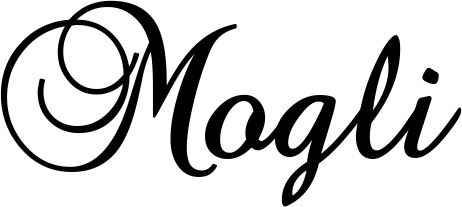 Vorschau des Bootsnamens "Mogli" als Schriftzug für "Bootsbeschriftung Klassisch 02-A"