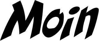 Vorschau des Bootsnamens "Moin" als Schriftzug für "Style Klassisch 31"