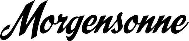 Vorschau des Bootsnamens "Morgensonne" als Schriftzug für "Bootsbeschriftung Klassisch 29"