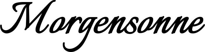 Vorschau des Bootsnamens "Morgensonne" als Schriftzug für "Bootsbeschriftung Klassisch 58"