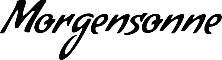 Vorschau des Bootsnamens "Morgensonne" als Schriftzug für "Bootsbeschriftung Klassisch 57"