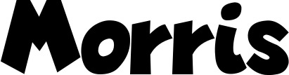 Vorschau des Bootsnamens "Morris" als Schriftzug für "Bootsbeschriftung Neu 48"