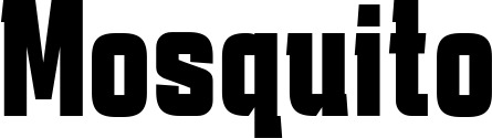 Vorschau des Bootsnamens "Mosquito" als Schriftzug für "Bootsbeschriftung Fett 41"