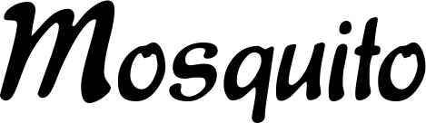 Vorschau des Bootsnamens "Mosquito" als Schriftzug für "Bootsbeschriftung Klassisch 15"