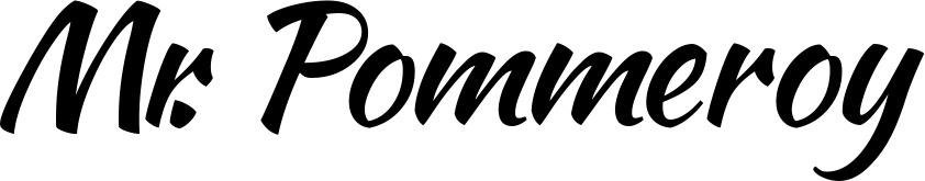 Vorschau des Bootsnamens "Mr. Pommeroy" als Schriftzug für "Bootsbeschriftung Klassisch 73"