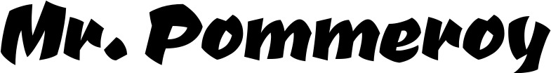 Vorschau des Bootsnamens "Mr. Pommeroy" als Schriftzug für "Bootsbeschriftung Neu 39"