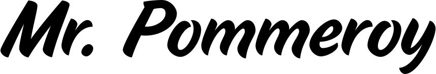 Vorschau des Bootsnamens "Mr. Pommeroy" als Schriftzug für "Bootsbeschriftung Klassisch 19"