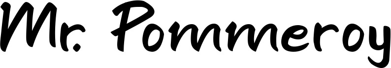 Vorschau des Bootsnamens "Mr. Pommeroy" als Schriftzug für "Style Klassisch 95"