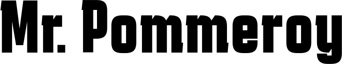 Vorschau des Bootsnamens "Mr. Pommeroy" als Schriftzug für "Bootsbeschriftung Fett 41"