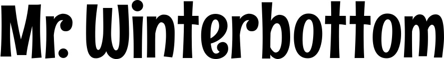 Vorschau des Bootsnamens "Mr. Winterbottom" als Schriftzug für "Bootsbeschriftung Neu 68"