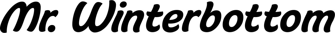 Vorschau des Bootsnamens "Mr. Winterbottom" als Schriftzug für "Style Klassisch 14"