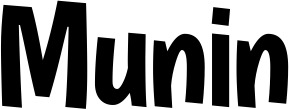 Vorschau des Bootsnamens "Munin" als Schriftzug für "Bootsbeschriftung Neu 36"