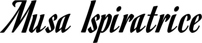 Vorschau des Bootsnamens "Musa Ispiratrice" als Schriftzug für "Bootsbeschriftung Klassisch 93"