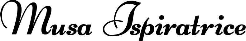 Vorschau des Bootsnamens "Musa Ispiratrice" als Schriftzug für "Bootsbeschriftung Klassisch 76-A"