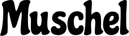 Vorschau des Bootsnamens "Muschel" als Schriftzug für "Bootsbeschriftung Neu 41"