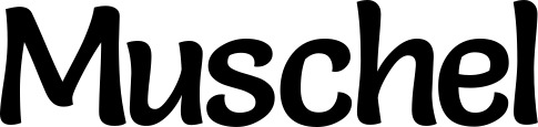 Vorschau des Bootsnamens "Muschel" als Schriftzug für "Bootsbeschriftung Klassisch 94"