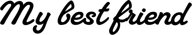 Bootsname 'My best friend' angezeigt als 'Bootsbeschriftung Klassisch 65'