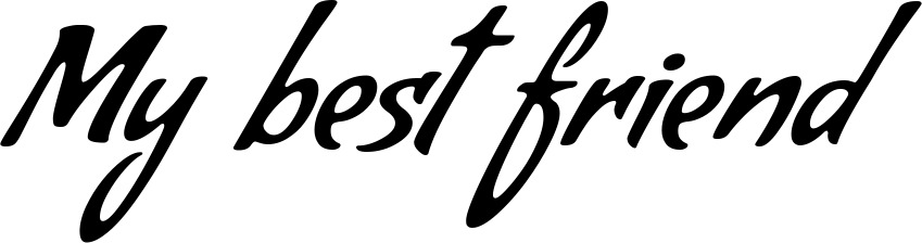 Vorschau des Bootsnamens "My best friend" als Schriftzug für "Bootsbeschriftung Klassisch 57"