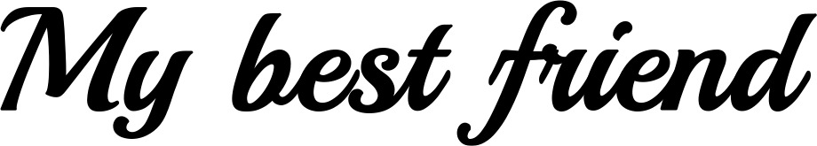 Vorschau des Bootsnamens "My best friend" als Schriftzug für "Bootsbeschriftung Klassisch 86"