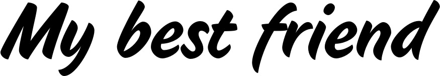 Vorschau des Bootsnamens "My best friend" als Schriftzug für "Bootsbeschriftung Klassisch 19"