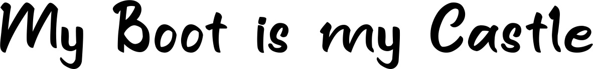 Vorschau des Bootsnamens "My Boot is my Castle" als Schriftzug für "Style Klassisch 95"