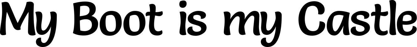 Vorschau des Bootsnamens "My Boot is my Castle" als Schriftzug für "Bootsbeschriftung Klassisch 94"