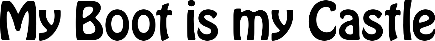 Vorschau des Bootsnamens "My Boot is my Castle" als Schriftzug für "Bootsbeschriftung Fett 01"