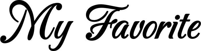 Vorschau des Bootsnamens "My Favorite" als Schriftzug für "Bootsbeschriftung Klassisch 50"