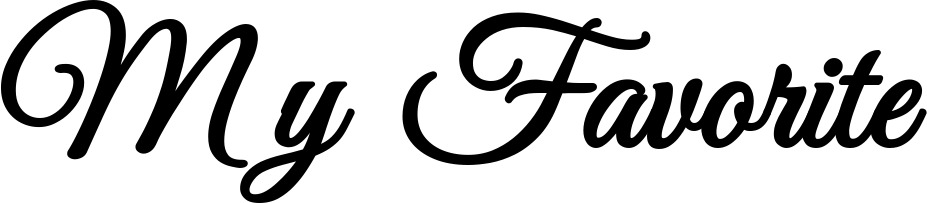 Vorschau des Bootsnamens "My Favorite" als Schriftzug für "Bootsbeschriftung Klassisch 68"