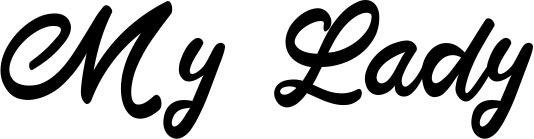 Vorschau des Bootsnamens "My Lady" als Schriftzug für "Bootsbeschriftung Klassisch 102"