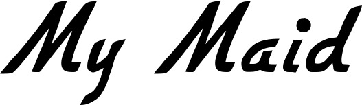 Vorschau des Bootsnamens "My Maid" als Schriftzug für "Bootsbeschriftung Klassisch 66"